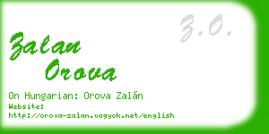 zalan orova business card
