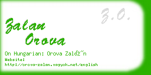 zalan orova business card